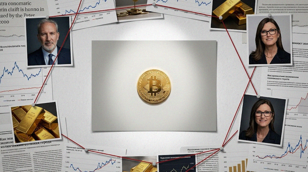 Иллюстрация к материалу: Прогноз биткоина: Питер Шифф оспорил цель Кэти Вуд в $1,5 млн