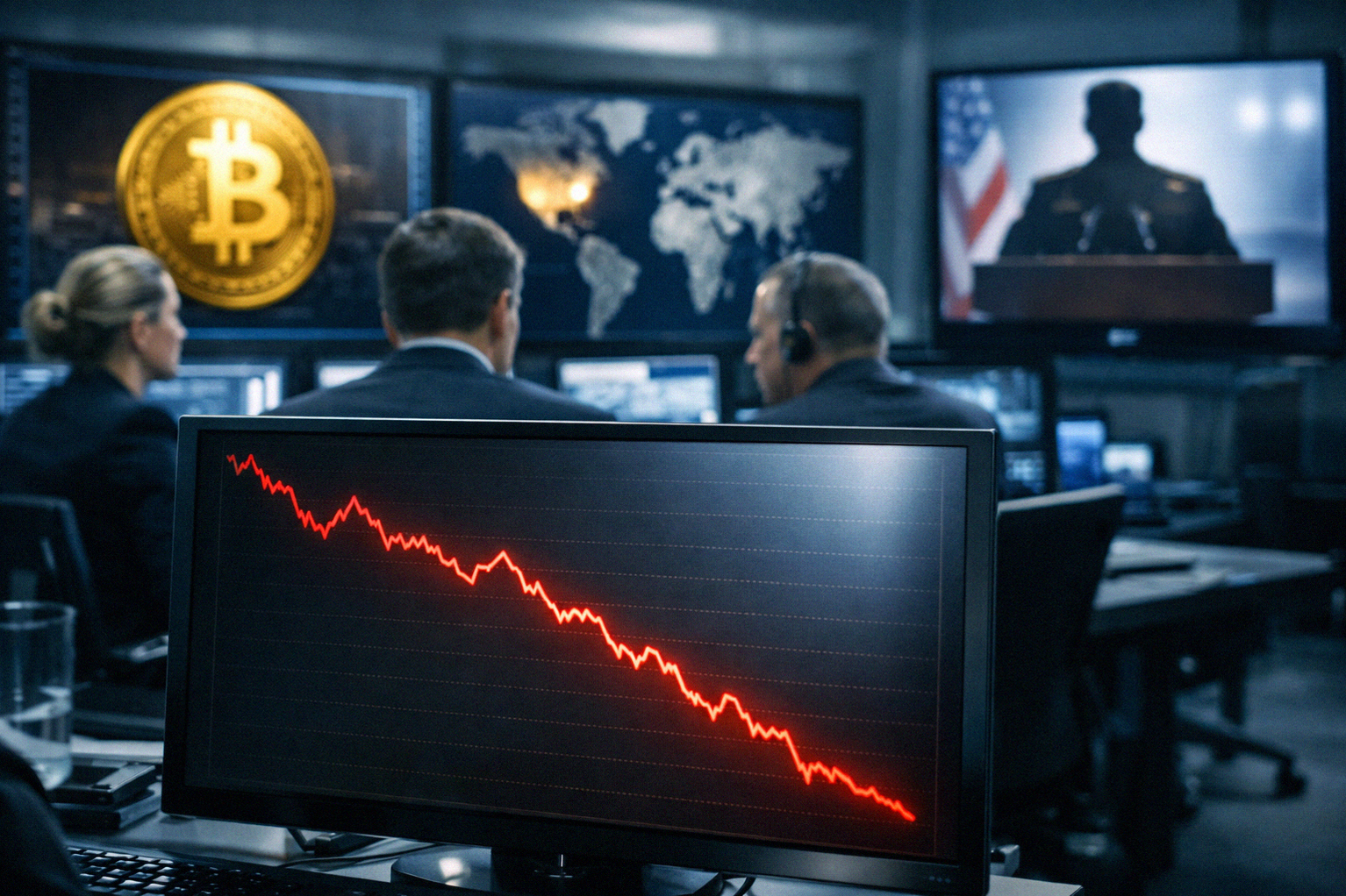 Иллюстрация к материалу: Биткоин курс упал ниже $66K перед брифингом Минобороны США