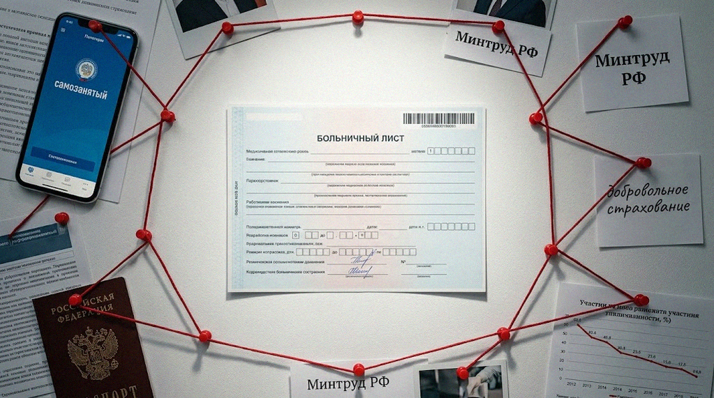 Иллюстрация к материалу: Больничный для самозанятых: почему интерес к взносам в СФР невелик