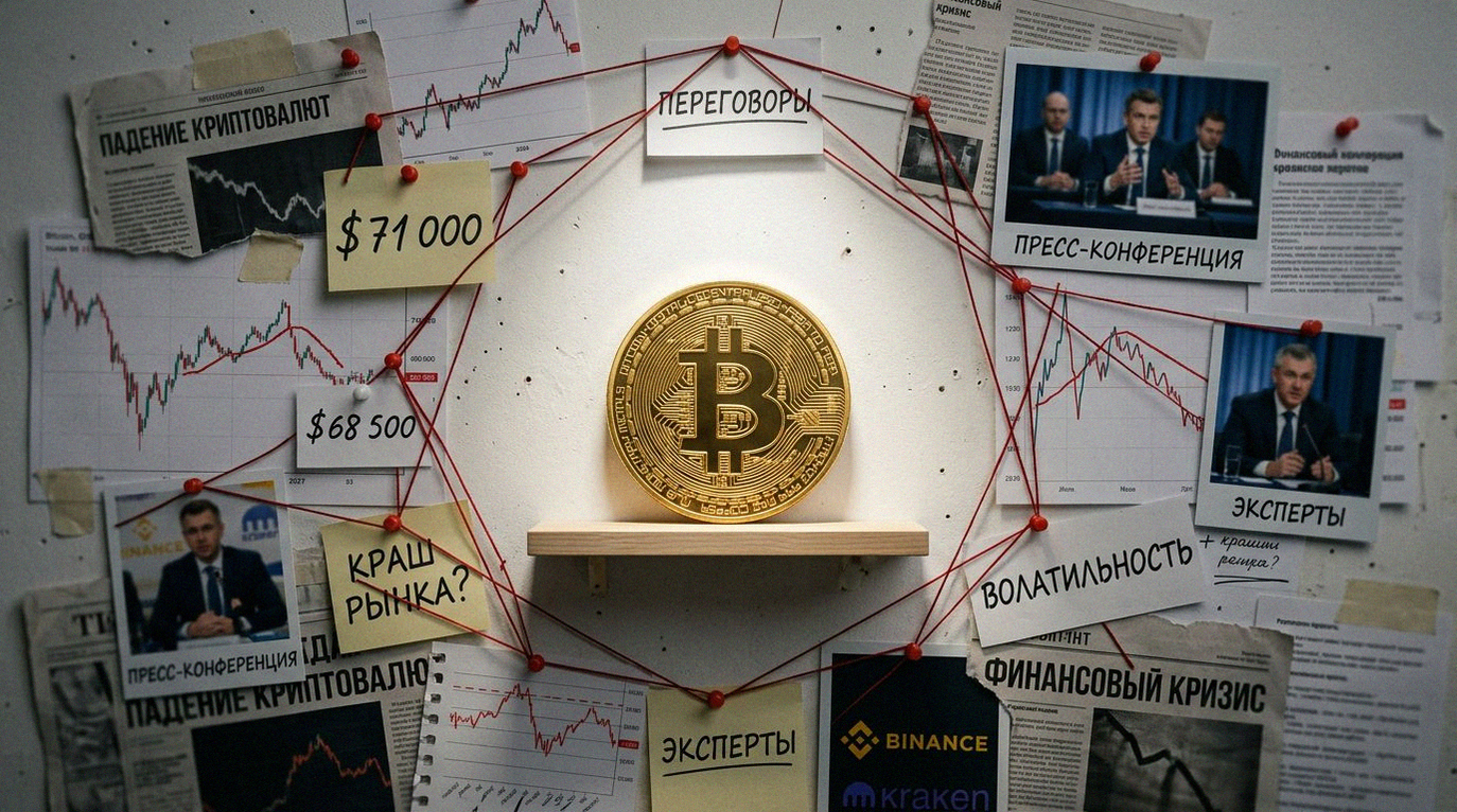 Иллюстрация к материалу: Почему курс биткоина держится на $71 000 после провала переговоров