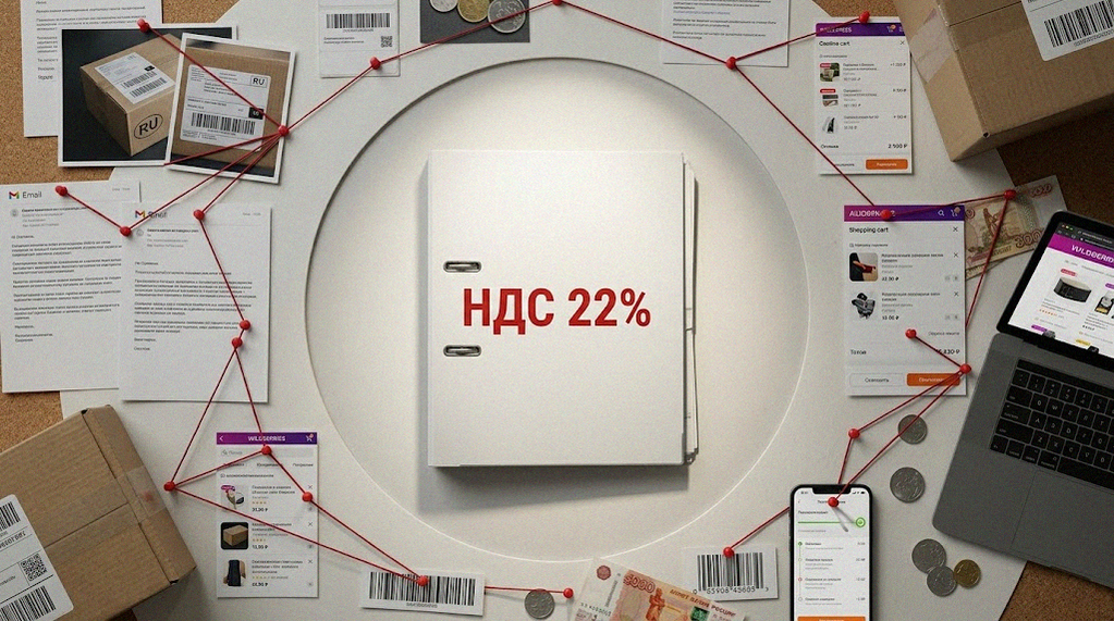 Иллюстрация к материалу: НДС 22% на зарубежные товары: как изменятся цены на маркетплейсах