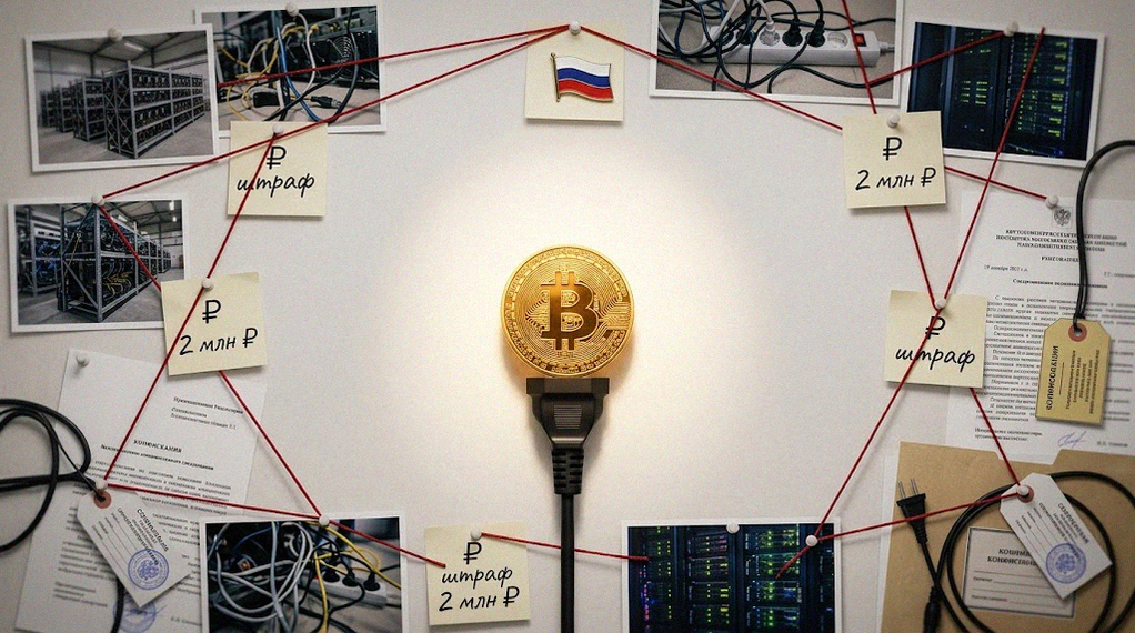 Иллюстрация к материалу: Штраф за майнинг: кто заплатит до 2 млн рублей по новому закону