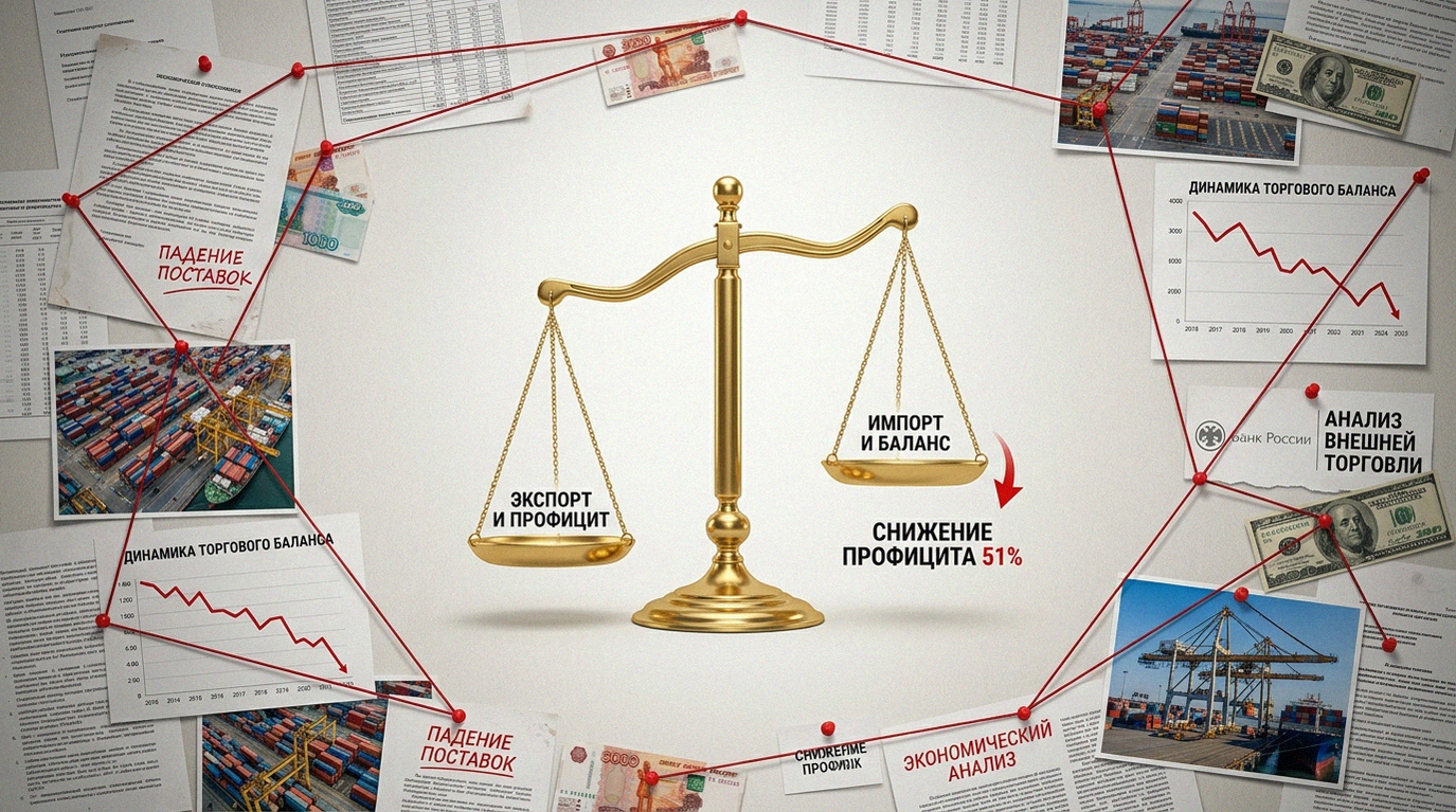 Иллюстрация к материалу: Профицит внешней торговли РФ: в феврале сальдо снизилось на 51%