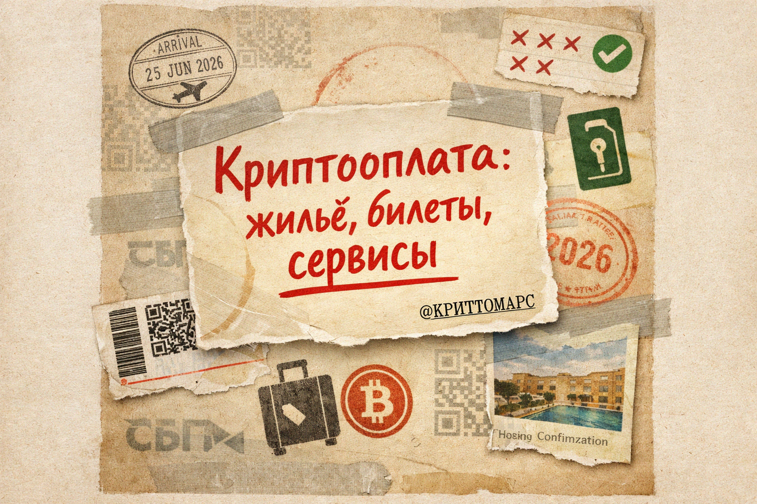 Иллюстрация к материалу: Оплата криптовалютой в путешествиях: жильё, билеты, сервисы