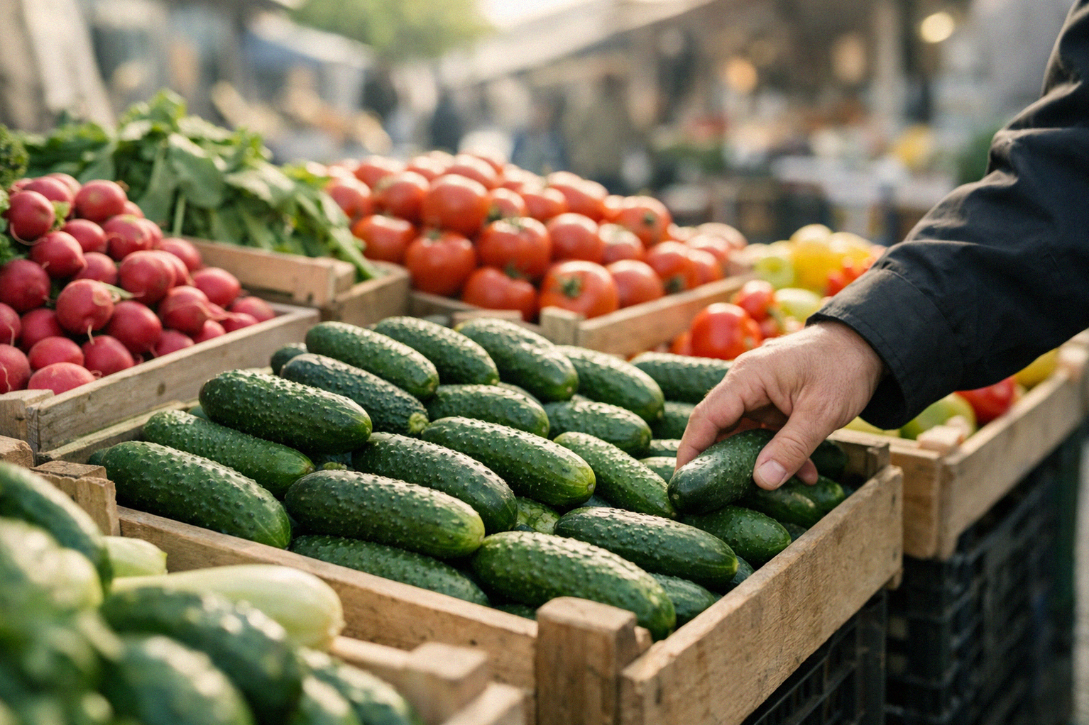 Иллюстрация к материалу: Огурцы подешевели на 4% за неделю — на фоне инфляции России