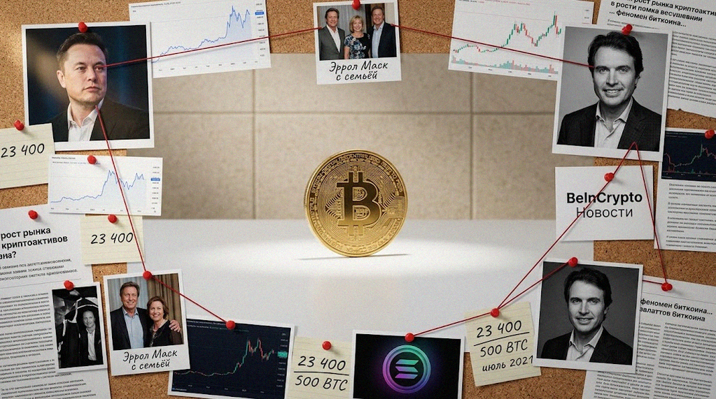 Иллюстрация к материалу: Сколько биткоинов у Илона Маска: отец раскрыл криптоактивы сыновей