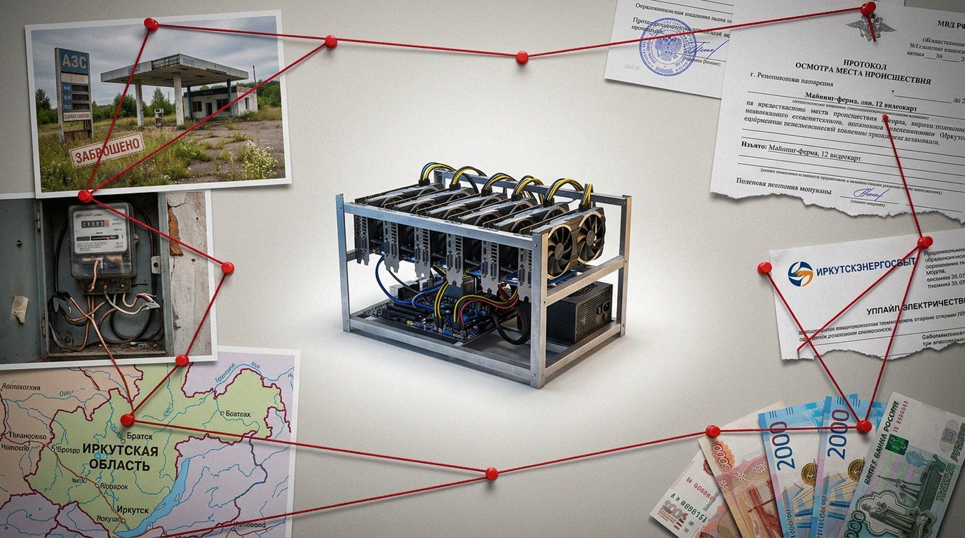 Иллюстрация к материалу: Нелегальная майнинг-ферма на заброшенной заправке в Иркутской области