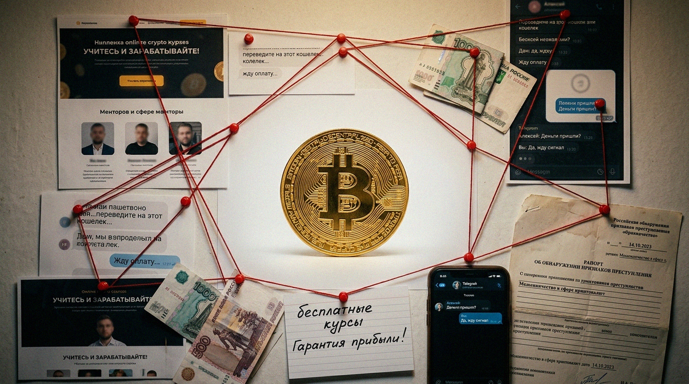 Иллюстрация к материалу: Бесплатные курсы по криптовалюте: схема обмана на 481 тыс. рублей