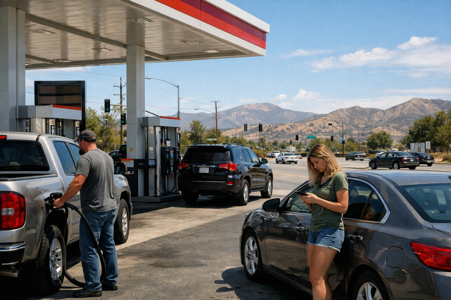 Иллюстрация к материалу: Бензин США: цены на пике с 2022 — почему подорожал?