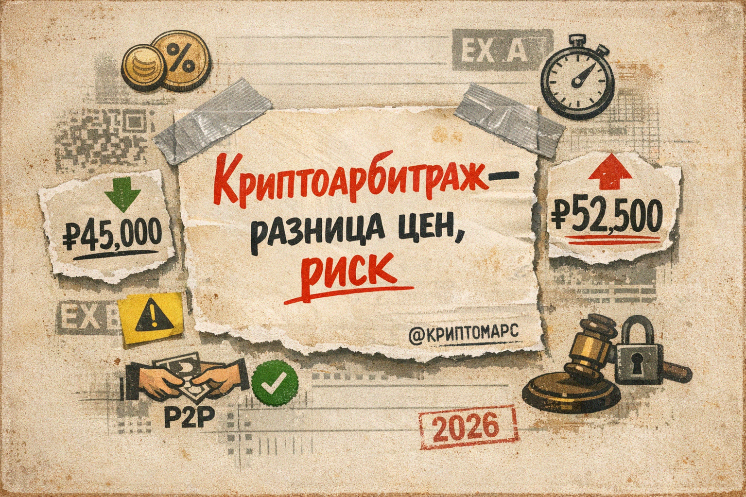 Иллюстрация к материалу: Криптоарбитраж: как работает разница цен и где риск для новичков